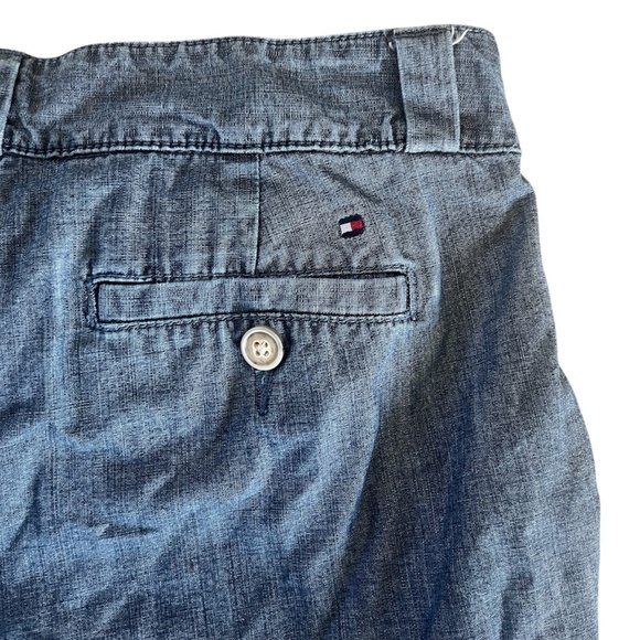 Tommy Hilfiger Blue Denim/Linen Shorts | Size 6 - Picture 6 of 7